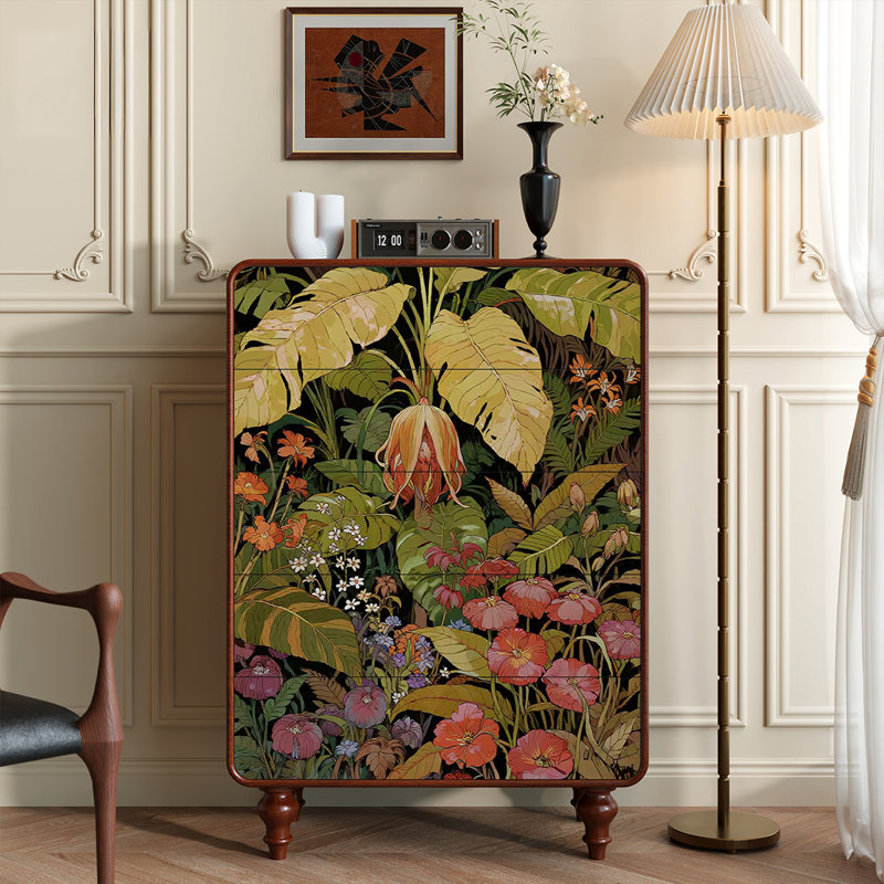 Commode à cinq tiroirs Floral