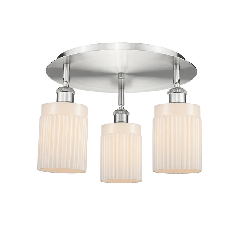 Plafonnier Bethy, Blanc mat, Nickel satiné