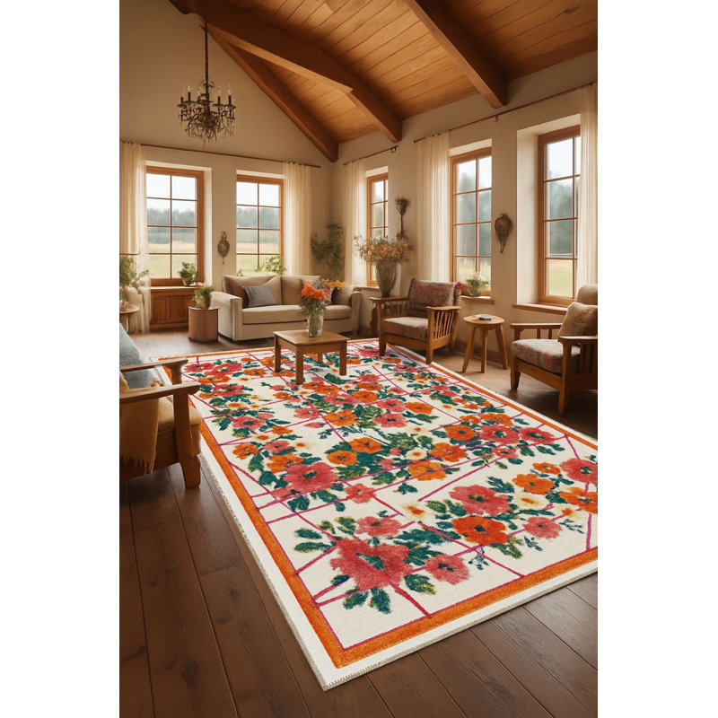 Tapis beige tissé traditionnel Mosso, 3 pi 11 po x 5 pi 11 po