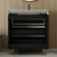Meuble-lavabo autoportant moderne avec lavabo vasque en céramique et plateau en pierre frittée durable, parfait pour les salles de bain élégantes et fonctionnelles-757328922-757328923