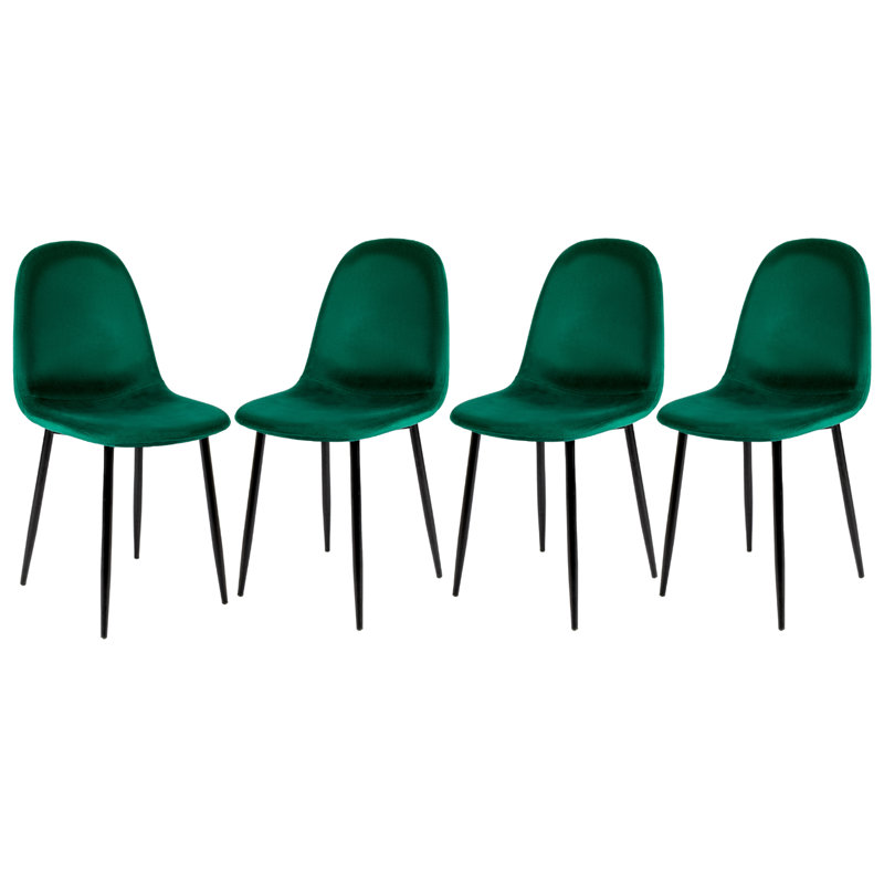 Fauteuil d'appoint en velours, Bleu, 4