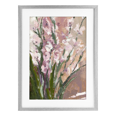 Pink Fading Radiance Framed Print Under Glass, design by Susan Pepe