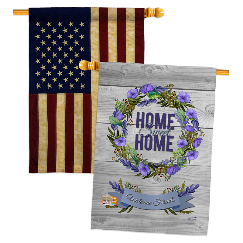 Drapeau de maison en polyester / mélange 40 po x 28 po