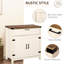 Armoire de rangement style porte de grange - blanc avec portes et design pratique
