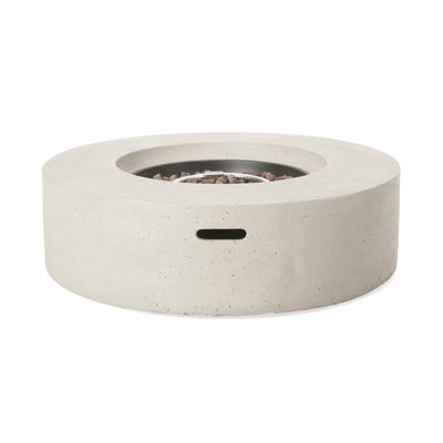 50,000 Concrete Fire Pit, Grey - Flame Guard Fireplace Protector