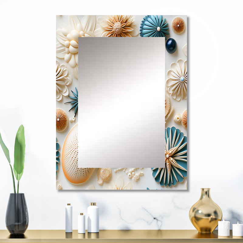 Hawa - Large Wall Mirror On Metal, 32 po x 24 po
