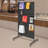 Free Standing Pegboard Display Rack With Wheel-1147042809