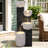 39.8" Multilayer Sand-Textured Water Fountain with LED Lights, Polyresin Cascading Waterfall Decor, Weather-Resistant Outdoor Feature for Garden or Patio
