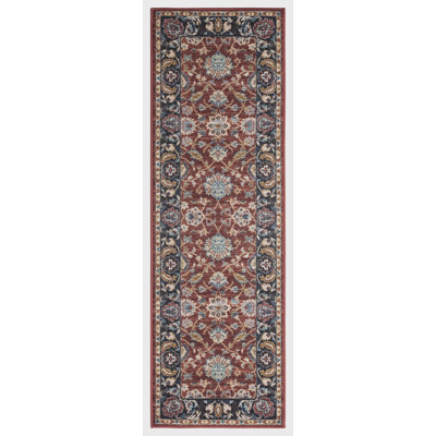 Lyanne Washable Non-Slip Red Area Rug