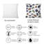 Coussin coloré à motif de pierres colorées sur fond blanc I-962882637