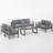 7-Person Aluminum Sofa Seating Group With Cushions
