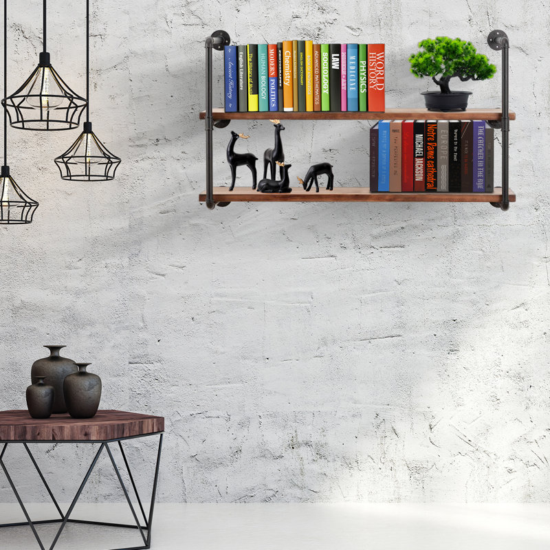 Alyssamarie 2 Piece Industrial Pipe Shelves