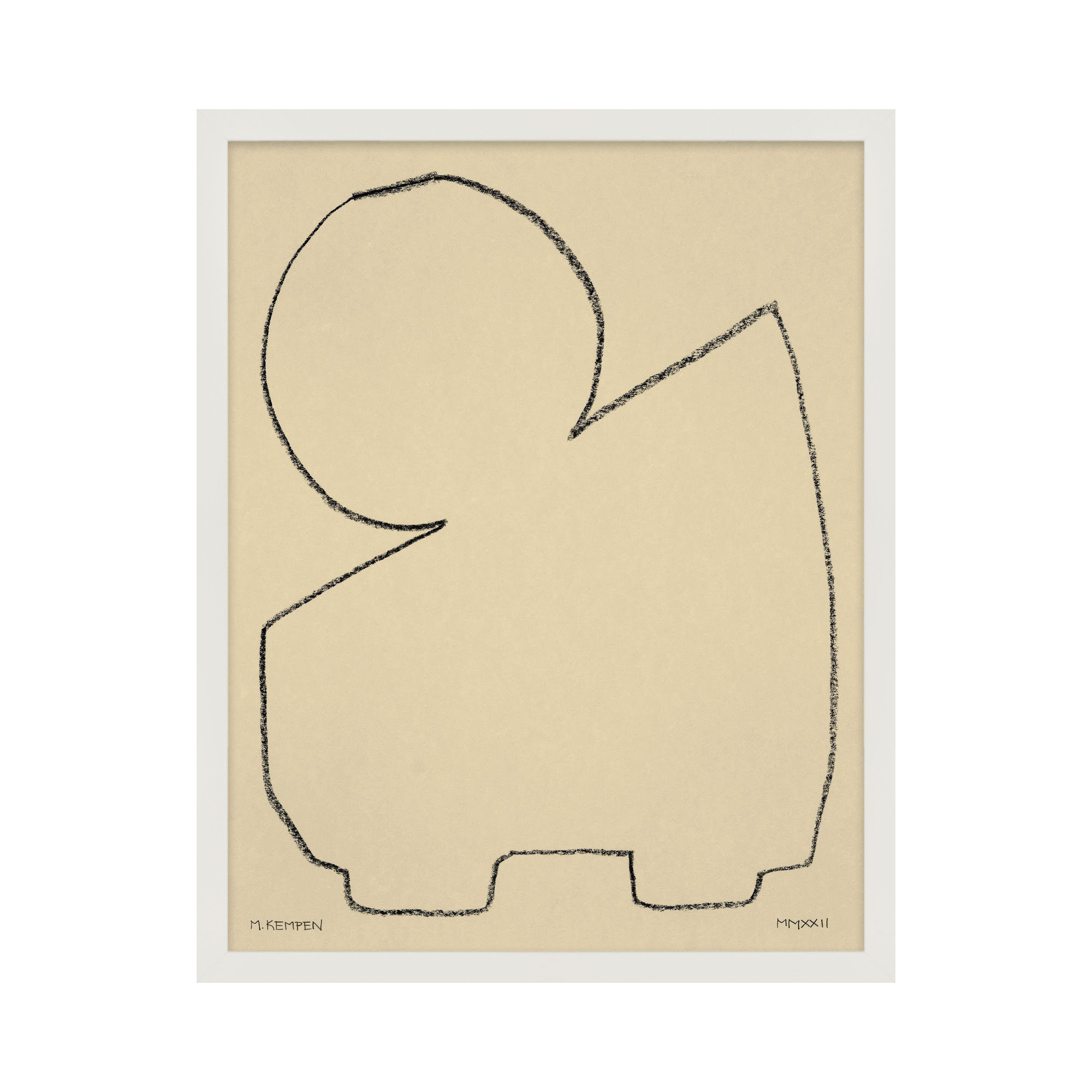 Sand 1 by Michael Kempen, White Framed, 40" W x 50" H