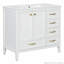 Meuble-lavabo 36 po avec lavabo, porte à fermeture en douceur, 4 tiroirs de différentes tailles-116859019