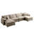 Oversized Modular Cushioned Sofa With Conversible Ottoman-115842505-106554204
