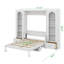 Grand lit escamotable grand format avec armoires de rangement, tiroirs, éclairage DEL et tablettes-408957853