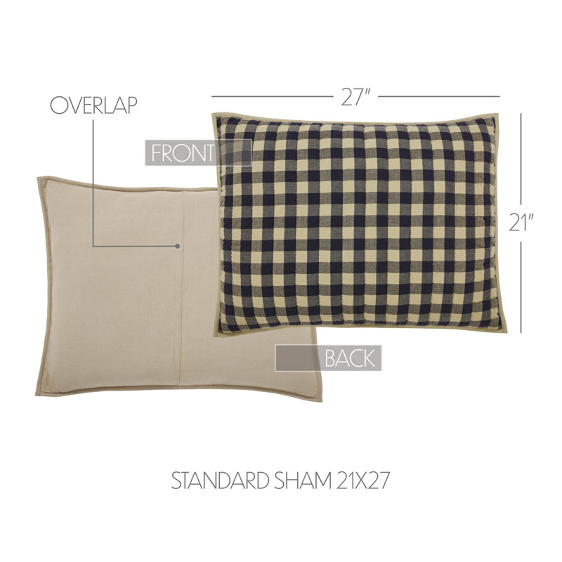 Cotton Plaid Sham , Standard