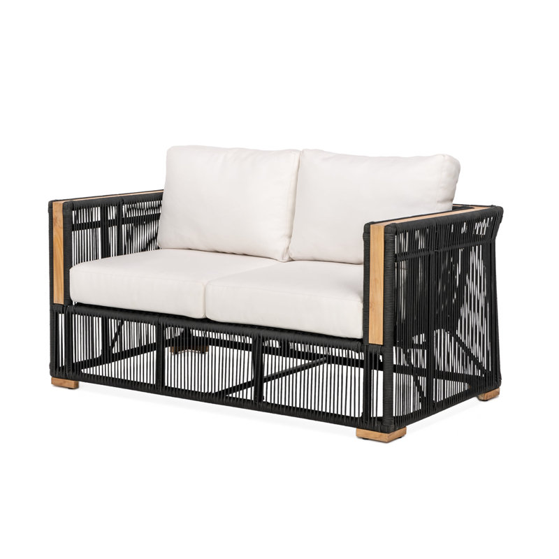 Campo Loveseat - Silver, Black, Silver