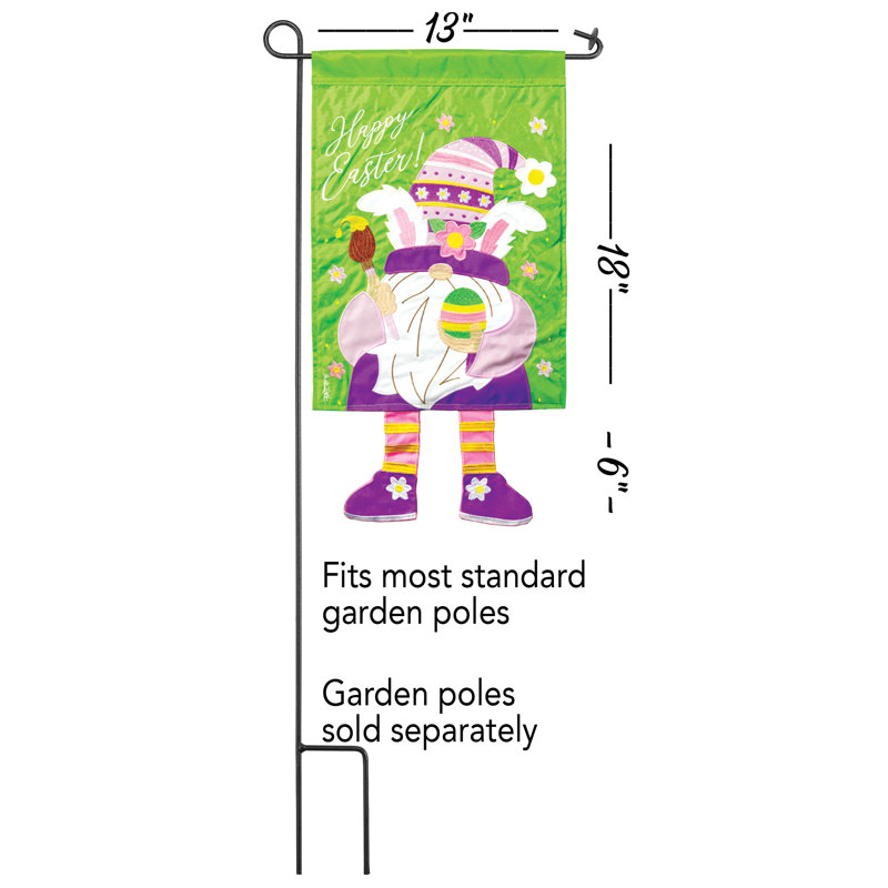 Drapeau de jardin en polyester 24 x 13 po Dalpe