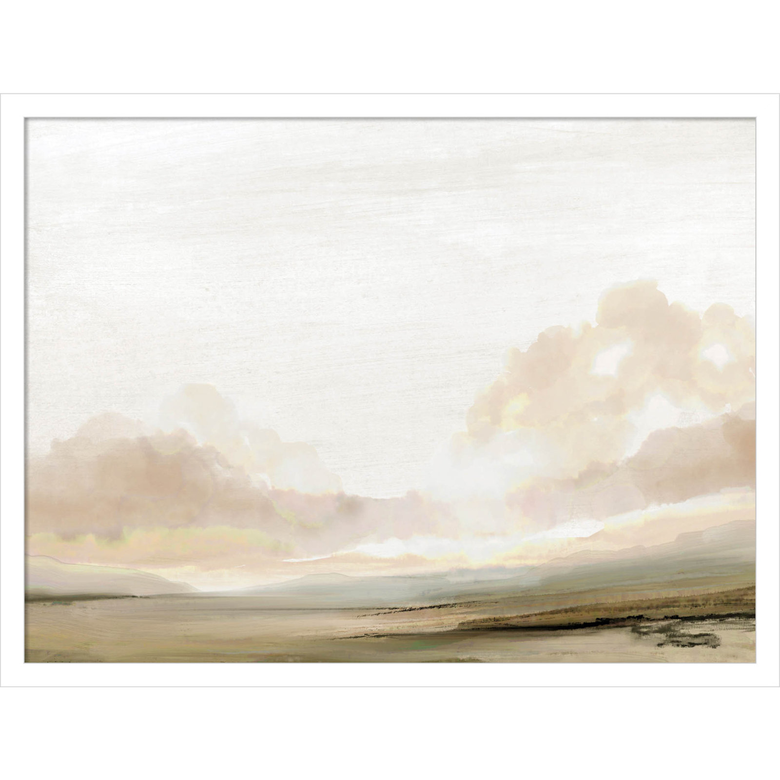 Southern Landscape Print by Dan Hobday, White, 19" H x 25" W x 1" D