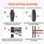 7 portemanteaux ajustables