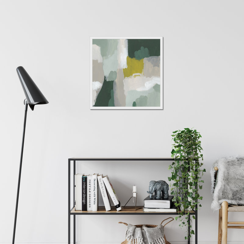 Tundra Summer III, White Framed Paper Print, 34cm H x 34cm W