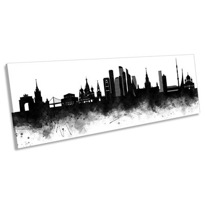 Moscow City Skyline - No Frame Panoramic Print on Canvas