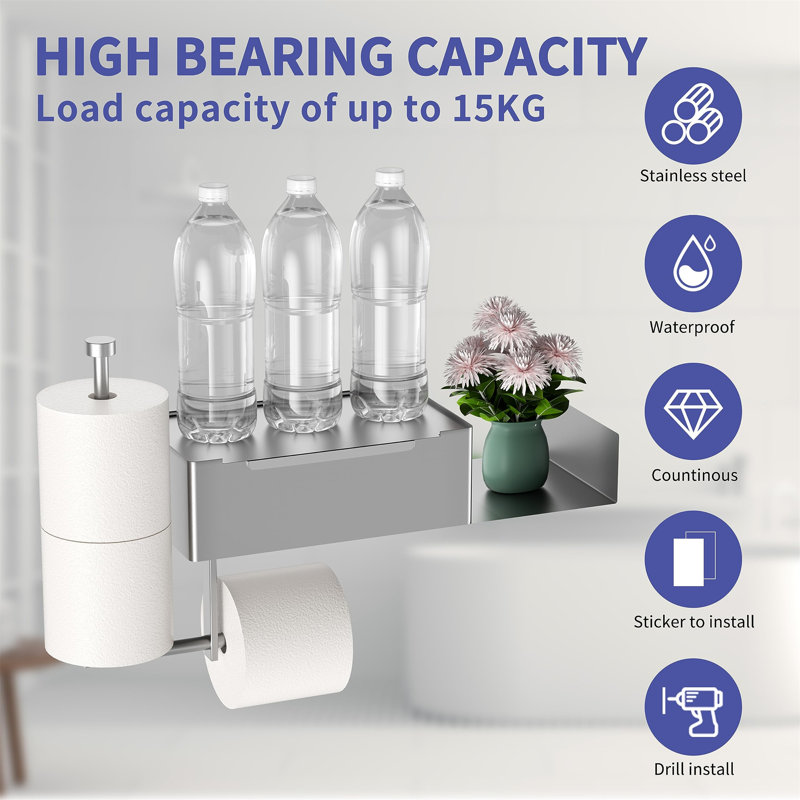 Metal Paper Towel Holder, White