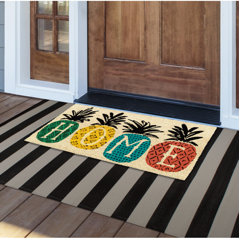 Pineapple Coir Outdoor Doormat, 18x30 Inches