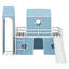 Twin Loft Bed Embellished With Slide, Tent, And Tower-295815717