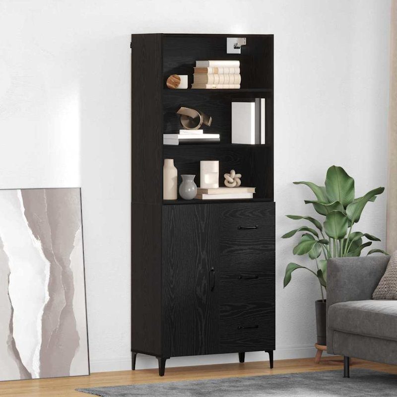 69.5cm Sideboard, Black Oak