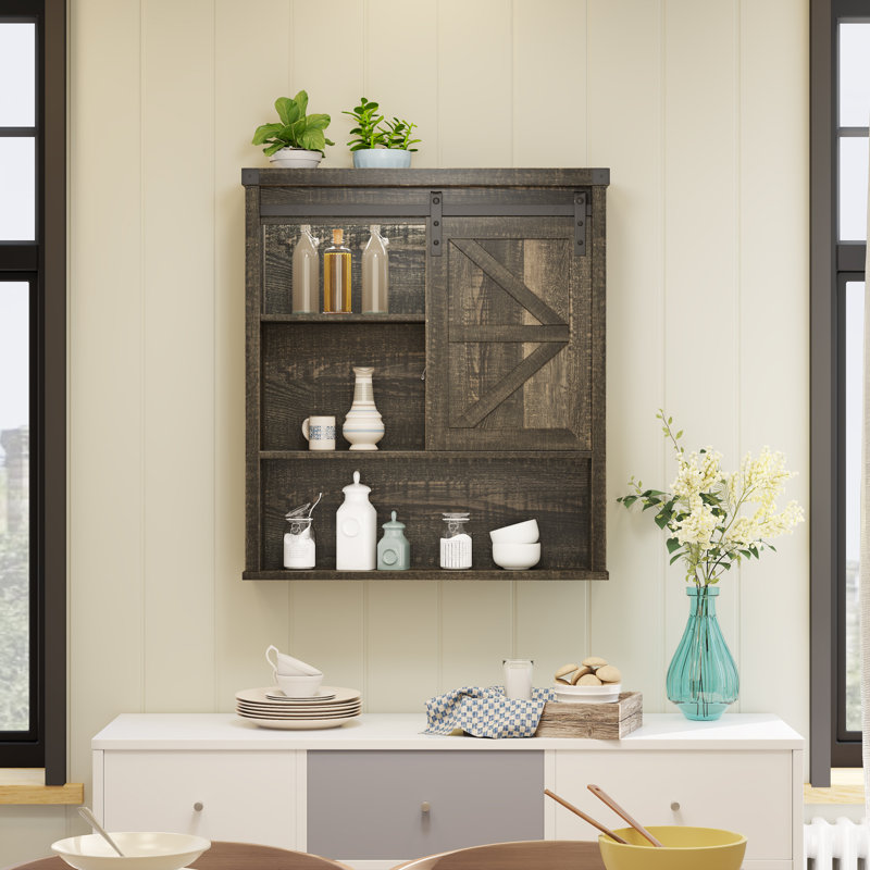Nikema Bathroom Cabinet, Antique Gray