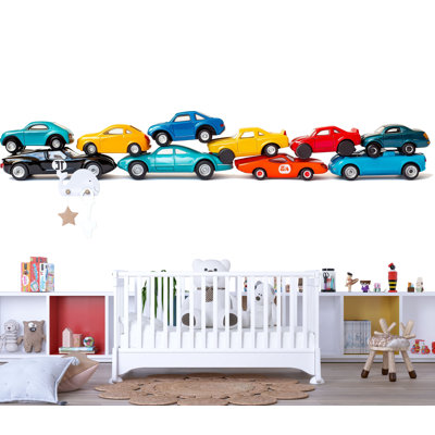Toy Car Wall Decal, Kids Car Wall Sticker, Race Car Nursery Decor, Boys Room Wall Art, Playroom Car Mural, 513Mv