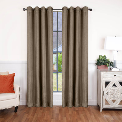 Linen Inspired Room Darkening Curtain Panel