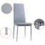 Huguley Grey Faux Leather Padded Chairs