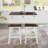 Industrial Style 3-Piece Counter Height Table Set with Two Chairs