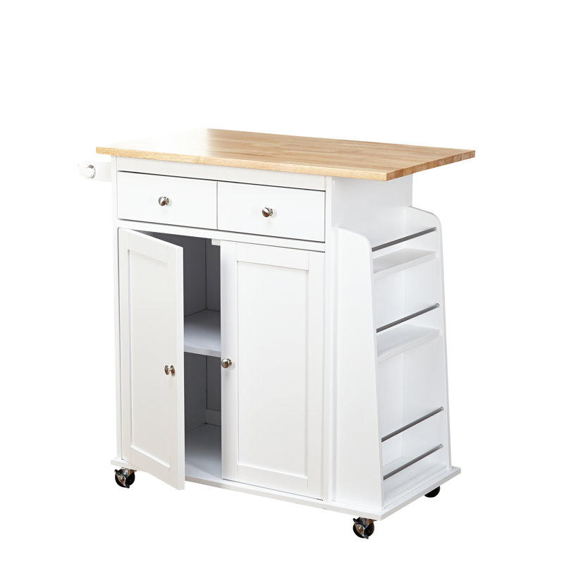 Ferraro 35.5 " W Kitchen Cart, White