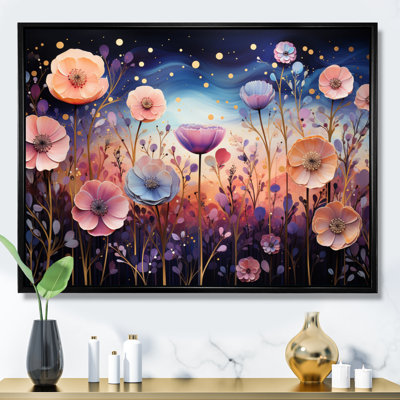Fleurs mystiques mauves - Impression