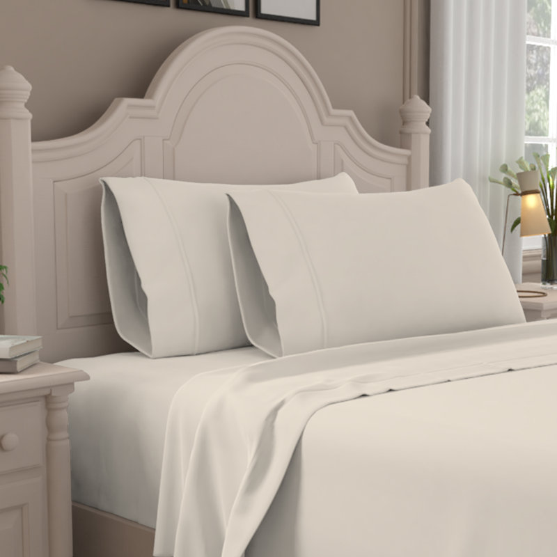 Ultimate Percale 100% Cotton 400TC Cool & Crisp Pillowcases, Standard, Ivory