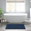1 tapis de bain réversible 100% coton bleu marine 3000 g / m² 24 pi x 44 po - Entretien facile, antidérapant-208677882