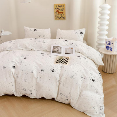 3 PCS Space Interstellar Duvet Cover Ultra Soft & Breathable Comforter Cover