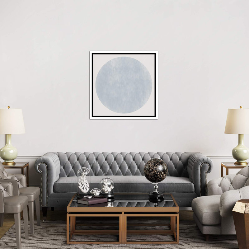 «Circular Led Ll» par 5by5collective - impression d'art graphique, Toile blanche encadrée, H 18 po x l 18 po x 1,5 po
