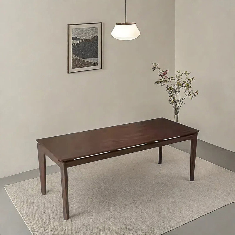 Nordic simple rectangular dining table, 29.52"H x 62.99"L x 31.49"W