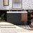 Walnut Bathroom Vanity With Glossy White Solid Surface Sink
