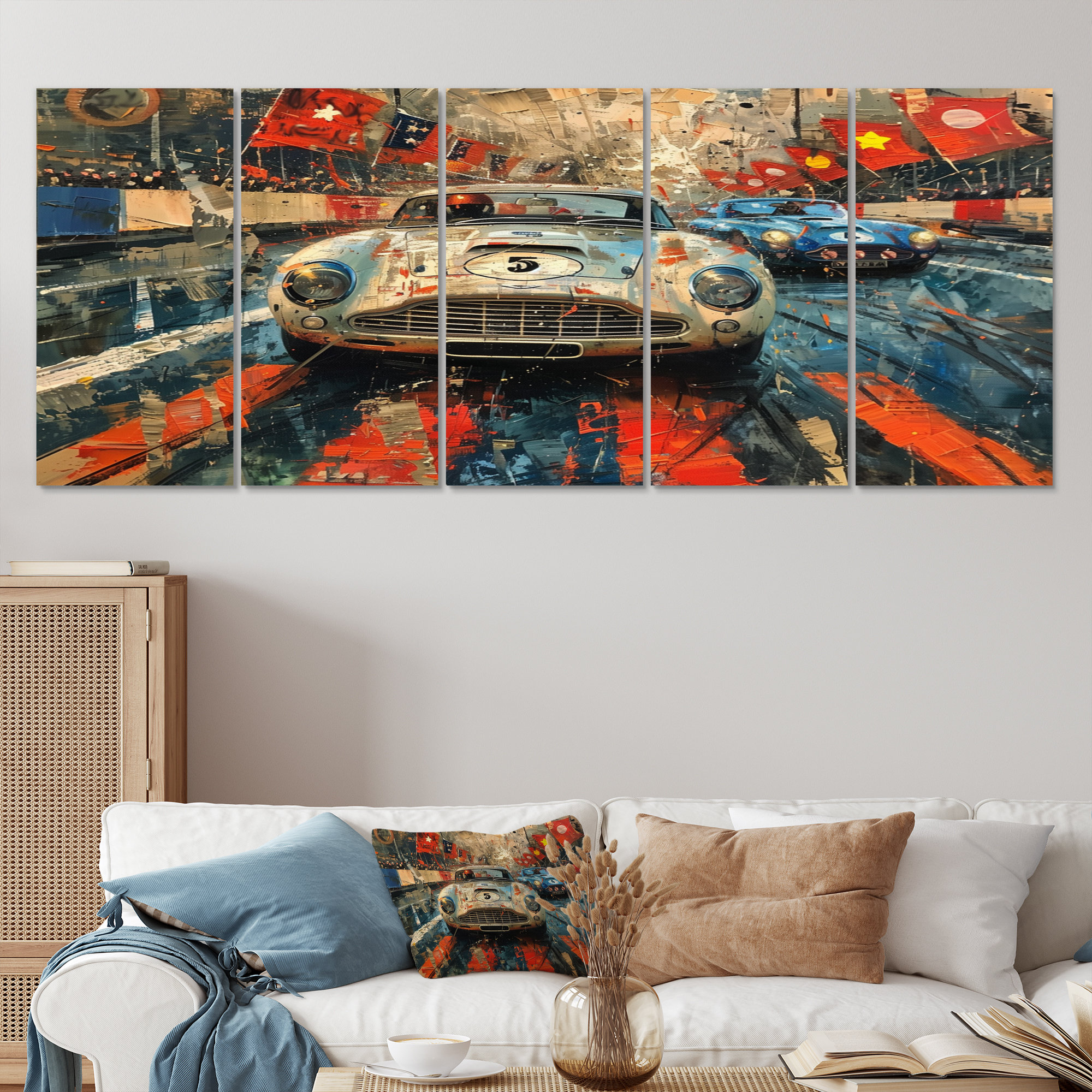 Trent Austin Design® Vintage Race Track Of Old Car - Race Tracks Wall ...