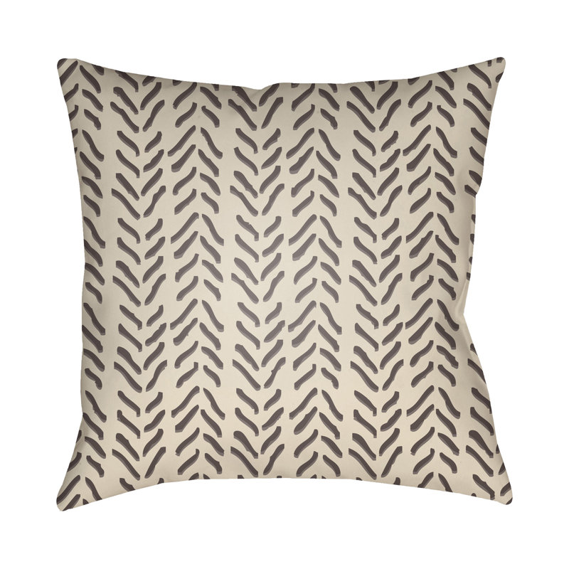 Textures Throw Pillow, 18" H x 18" W x 3.5" D, Beige