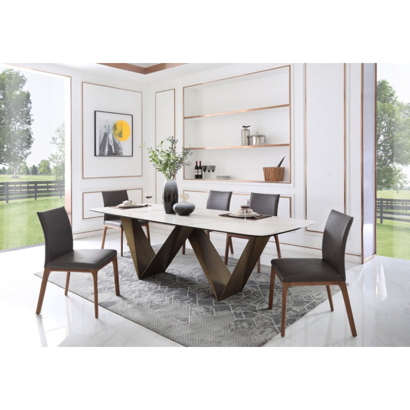 Melanie Metal Base Dining Table