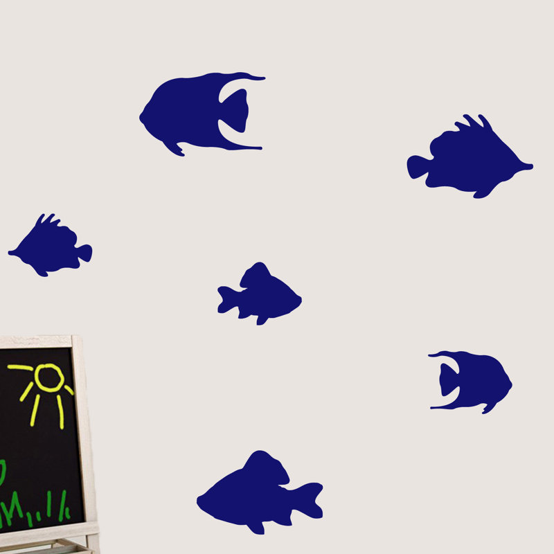 Décalcomanie murale poisson, Bleu marine