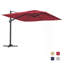 Parasol de patio carré en porte-à-faux 11 pi (sans base de parasol)-1589214652