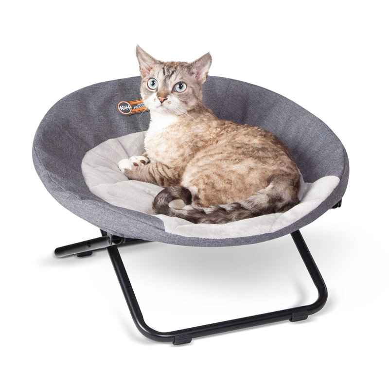 Polyester Pet Bed, Small (19" W x 19" D x 12" H), Gray